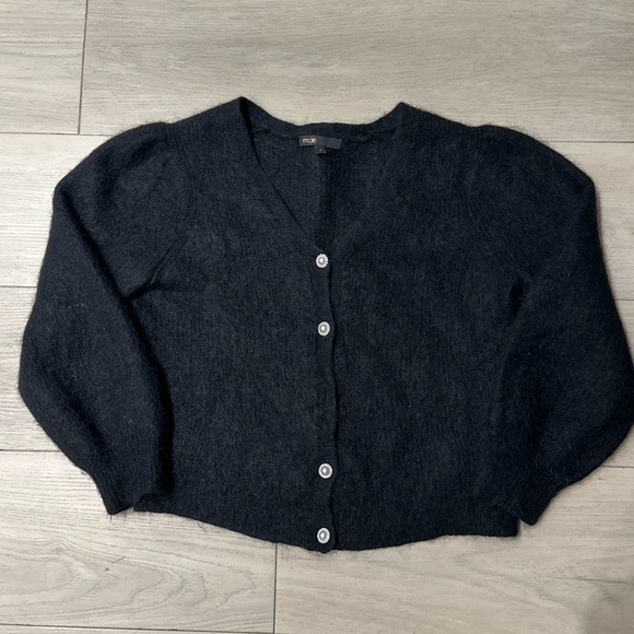 Maje | Embellished Black Cardigan Size 2‎ - Picture 4 of 15